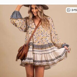 NWT "S" Oversized Free People Gardenia Tunic Top